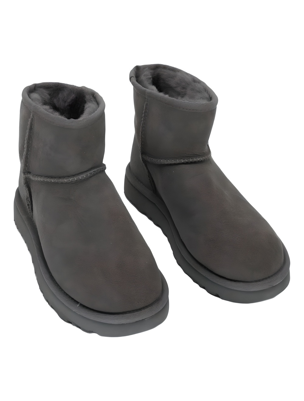 UGG Classic Mini II Grey Suede Ankle Boots Size 5M